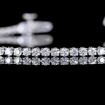 1.85CT 14K White Gold Round Lab Diamond Tennis Bracelet