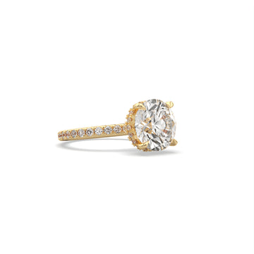 5CTW Hazel Round Lab Diamond Engagement Ring