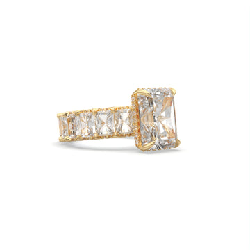10CTW Iceberg Radiant Lab Diamond Engagement Ring
