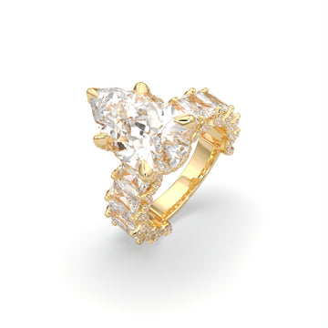 12CTTW Pear Shape Iceberg Engagement Ring