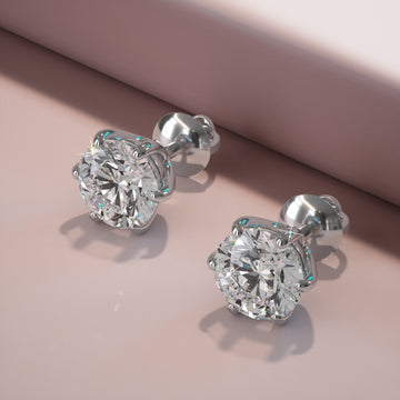 6CTW 6 Prong Diamond Stud Earrings