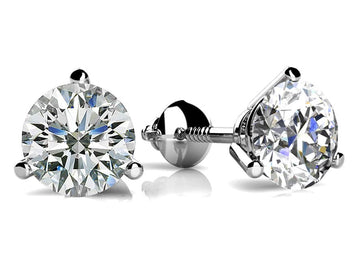 8CTW 3 Prong Martini Diamond Stud Earrings