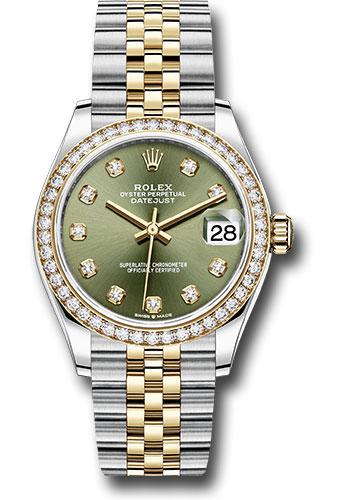 Rolex datejust outlet gold green