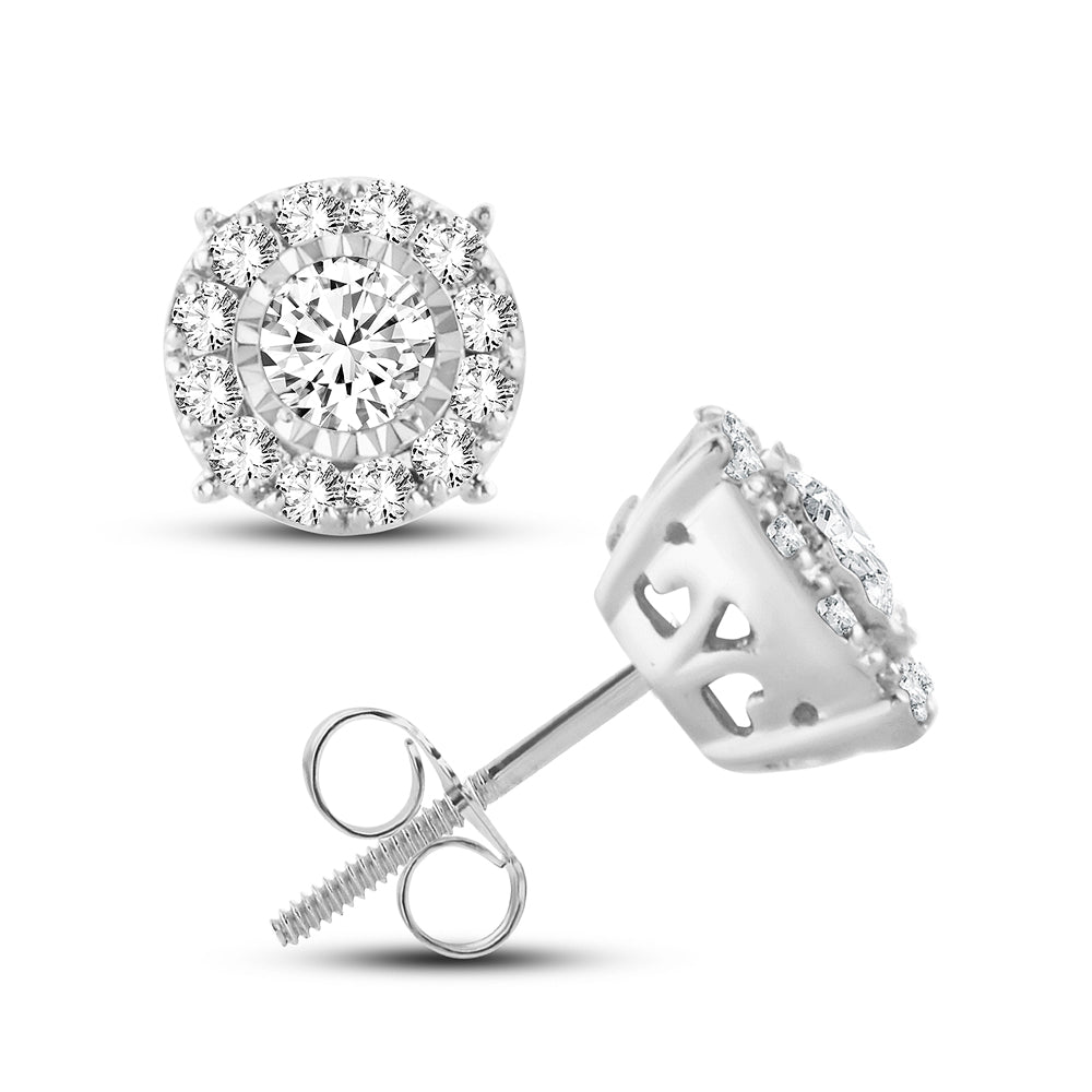 Illusion hot sale diamond earrings