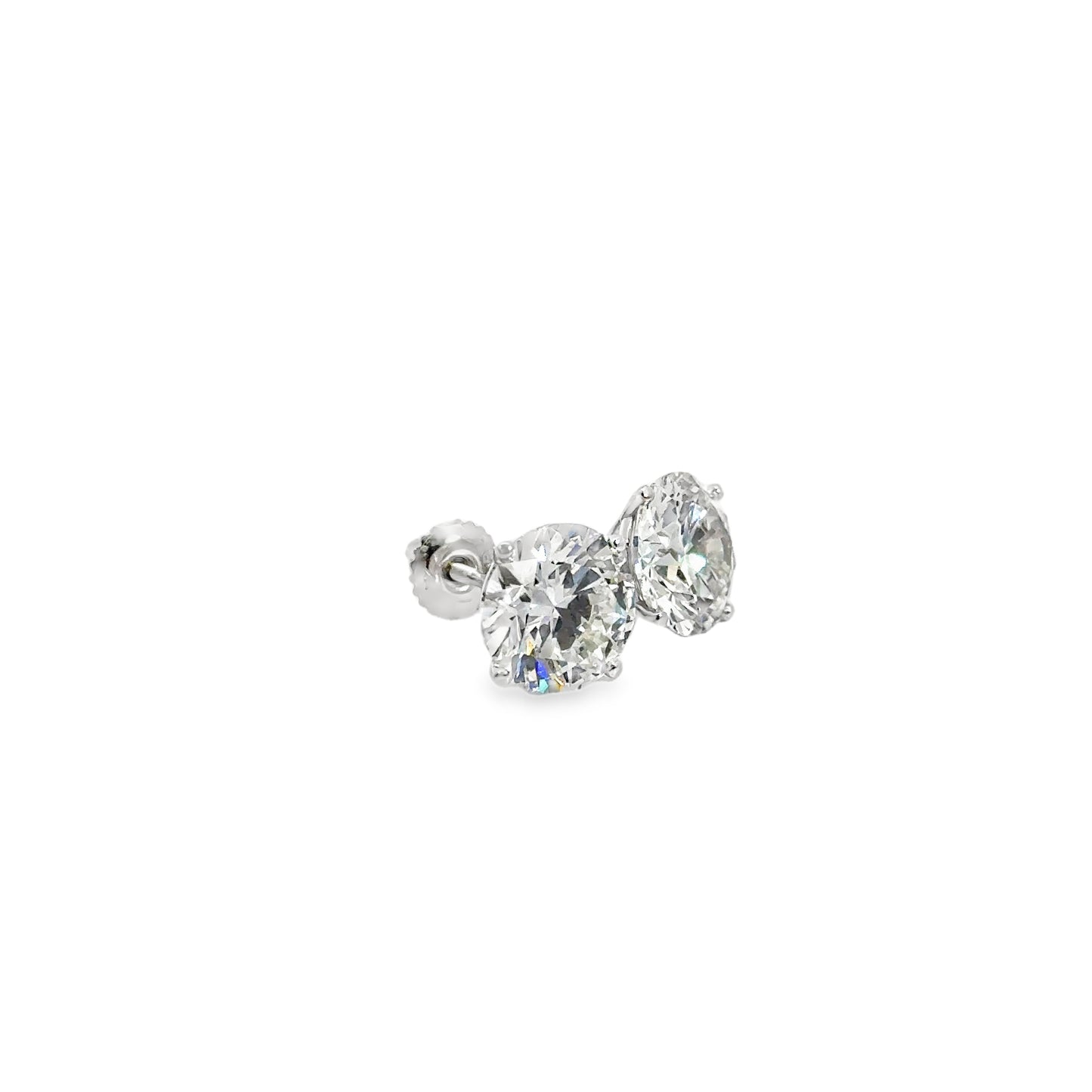 7CTW 4 Prong Martini Set Stud Earrings