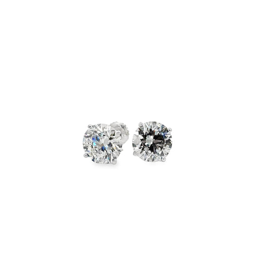 7CTW 4 Prong Martini Set Stud Earrings