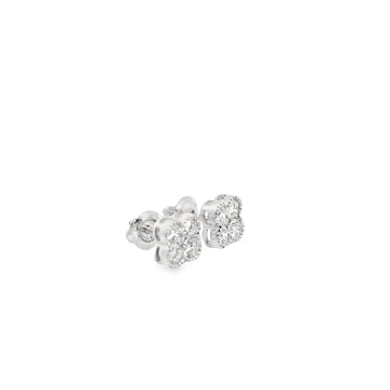 1CTW Clover Lab Diamond Stud Earrings