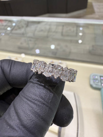 4.25CTW Alternating Pear Shape Eternity Ring