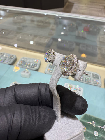 8.25CTW VS1 Halo Lab Diamond Studs