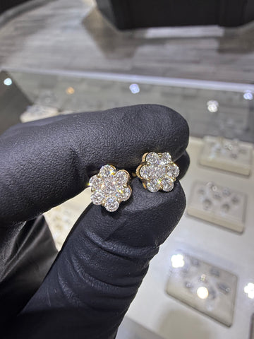 1CTW VVS Cluster Diamond Studs