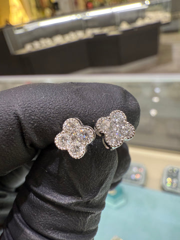 0.50CTW Clover Diamond Studs