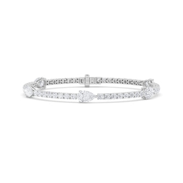 14KW 8ctw F+VS+ Lab Grown Diamond Bracelet