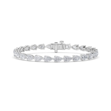14KW 7ctw F+VS+ Lab Grown Diamond Bracelet