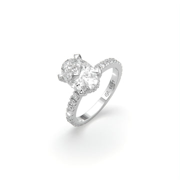 Lily Oval Lab Diamond Engagement Ring
