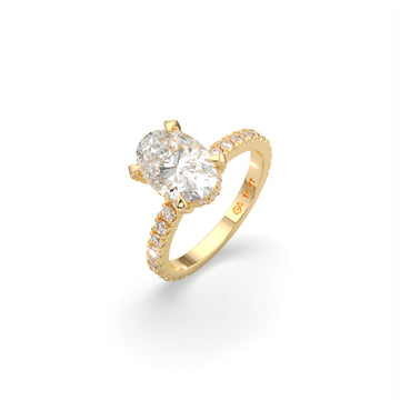 Lily Oval Lab Diamond Engagement Ring