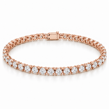 Tulip Prong Tennis lab-grown diamond bracelet in 14K rose gold — illustrative design rendering