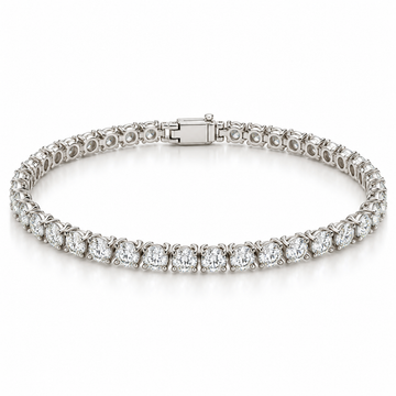 Tulip Prong Tennis lab-grown diamond bracelet in 14K white gold — illustrative design rendering
