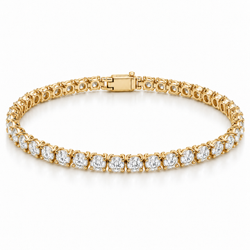 Tulip Prong Tennis lab-grown diamond bracelet in 14K yellow gold — illustrative design rendering