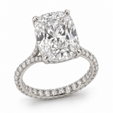 Illustrative render — Elongated Cushion Eternity Lab-Grown Diamond Engagement Ring — main view