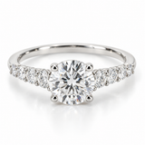 Illustrative render — Round Graduated Lab-Grown Diamond Engagement Ring — main view
