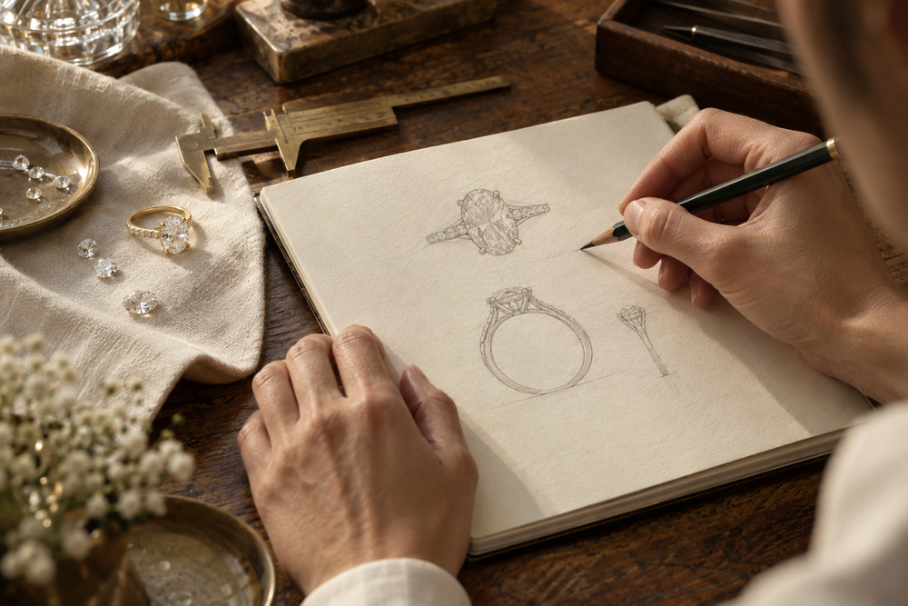 Illustrative jewelry craftsmanship — custom ring design