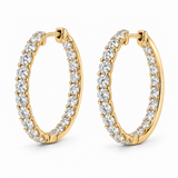 Inside-Out Lab Diamond Hoop Earrings - 4 CTW in 14K Yellow Gold — design rendering