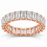 Emerald Basket Lab-Grown Diamond Eternity Ring — 5 CTW in 14K Rose Gold — illustrative design rendering