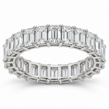 Emerald Basket Lab-Grown Diamond Eternity Ring — 5 CTW in 14K White Gold — illustrative design rendering