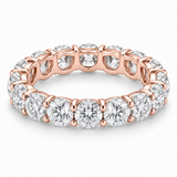 Round Shared-Prong Lab-Grown Diamond Eternity Ring — 5 CTW in 14K Rose Gold — illustrative design rendering