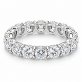 Round Shared-Prong Lab-Grown Diamond Eternity Ring — 5 CTW in 14K White Gold — illustrative design rendering