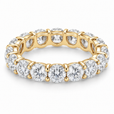Round Shared-Prong Lab-Grown Diamond Eternity Ring — 5 CTW in 14K Yellow Gold — illustrative design rendering