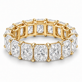 Radiant Statement Lab-Grown Diamond Eternity Ring — 15 CTW in 14K Yellow Gold — illustrative design rendering