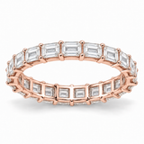East-West Emerald Lab-Grown Diamond Eternity Ring — 2 CTW in 14K Rose Gold — illustrative design rendering
