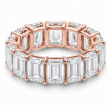 Emerald Grand Lab-Grown Diamond Eternity Ring — 25.20 CTW in 14K Rose Gold — illustrative design rendering