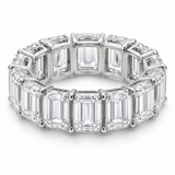 Emerald Grand Lab-Grown Diamond Eternity Ring — 25.20 CTW in 14K White Gold — illustrative design rendering