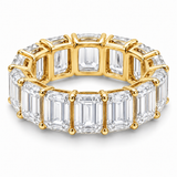 Emerald Grand Lab-Grown Diamond Eternity Ring — 25.20 CTW in 14K Yellow Gold — illustrative design rendering