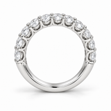 Round Three-Quarter Lab-Grown Diamond Eternity Ring — 4 CTW — 14K White Gold — side profile — illustrative rendering