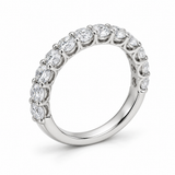 Round Three-Quarter Lab-Grown Diamond Eternity Ring — 4 CTW in 14K White Gold — illustrative design rendering