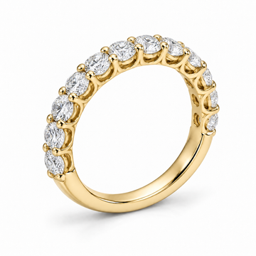 Round Three-Quarter Lab-Grown Diamond Eternity Ring — 4 CTW — 14K Yellow Gold — illustrative rendering