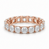 Cushion Classic Lab-Grown Diamond Eternity Ring — 5 CTW — 14K Rose Gold — illustrative rendering