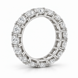 Cushion Classic Lab-Grown Diamond Eternity Ring — 5 CTW — 14K White Gold — side profile — illustrative rendering