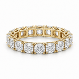 Cushion Classic Lab-Grown Diamond Eternity Ring — 5 CTW — 14K Yellow Gold — illustrative rendering