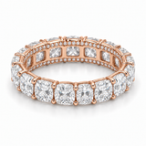 Cushion Side-Sparkle Lab-Grown Diamond Eternity Ring — 6 CTW — 14K Rose Gold — illustrative rendering