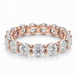 Round Floating Lab-Grown Diamond Eternity Ring — 6 CTW — 14K Rose Gold — illustrative rendering