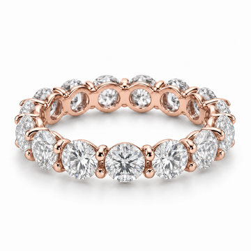 Round Floating Lab-Grown Diamond Eternity Ring — 6 CTW — 14K Rose Gold — illustrative rendering