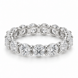 Round Floating Lab-Grown Diamond Eternity Ring — 6 CTW in 14K White Gold — illustrative design rendering
