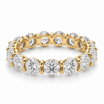 Round Floating Lab-Grown Diamond Eternity Ring — 6 CTW — 14K Yellow Gold — illustrative rendering