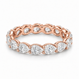 Pear Floating Lab-Grown Diamond Eternity Ring — 4 CTW — 14K Rose Gold — illustrative rendering