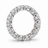 Pear Floating Lab-Grown Diamond Eternity Ring — 4 CTW — 14K White Gold — side profile — illustrative rendering
