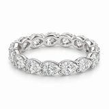 Pear Floating Lab-Grown Diamond Eternity Ring — 4 CTW in 14K White Gold — illustrative design rendering
